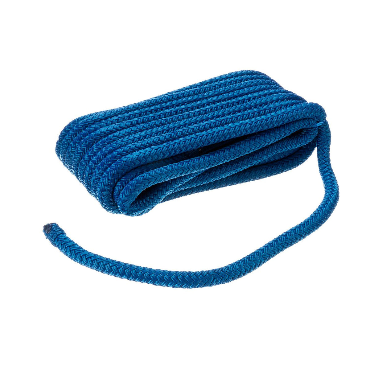 Double Braid Nylon Dock Line, Blue, 3/8in x 20ft