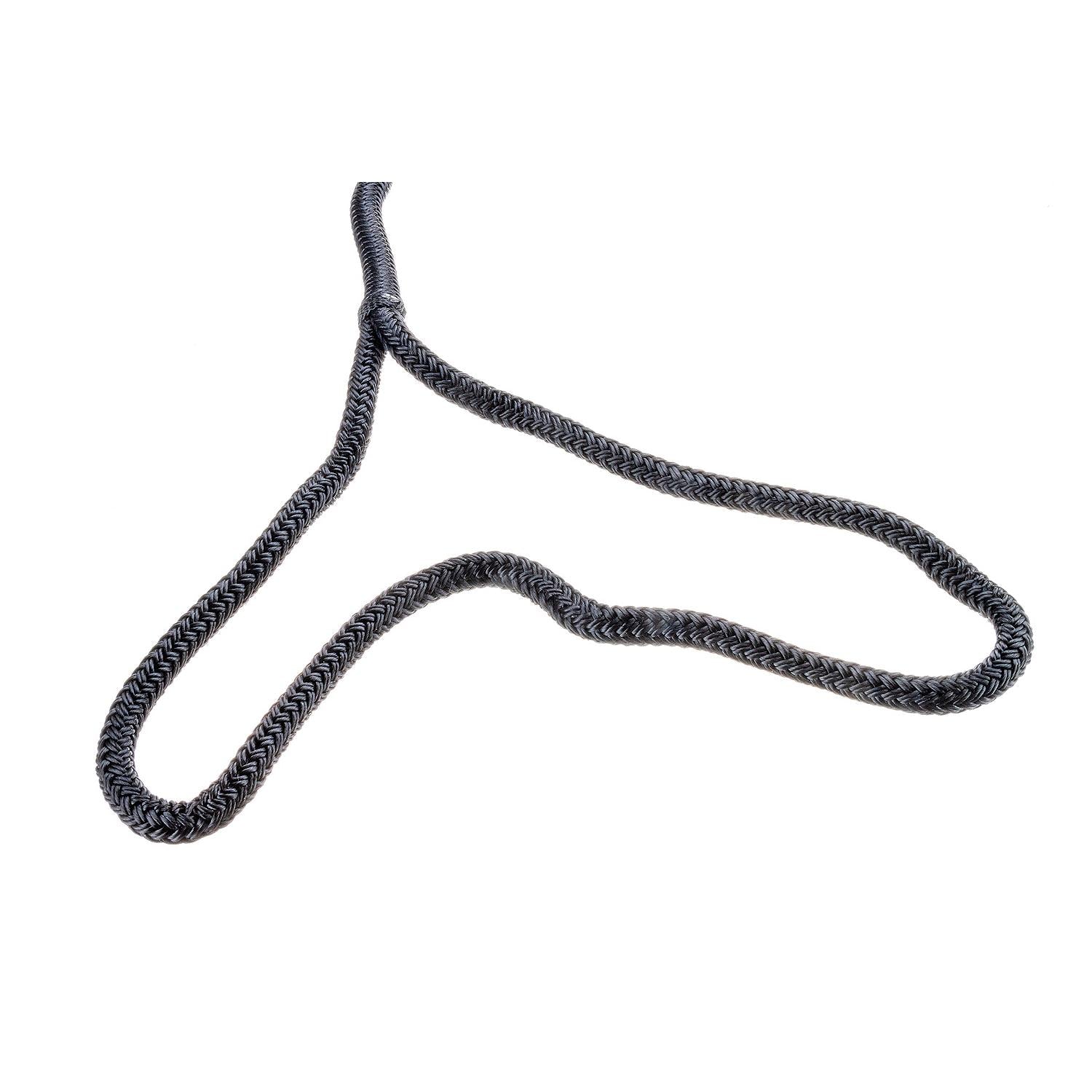Double Braid Nylon Dock Line, Black, 3/8in x 15ft