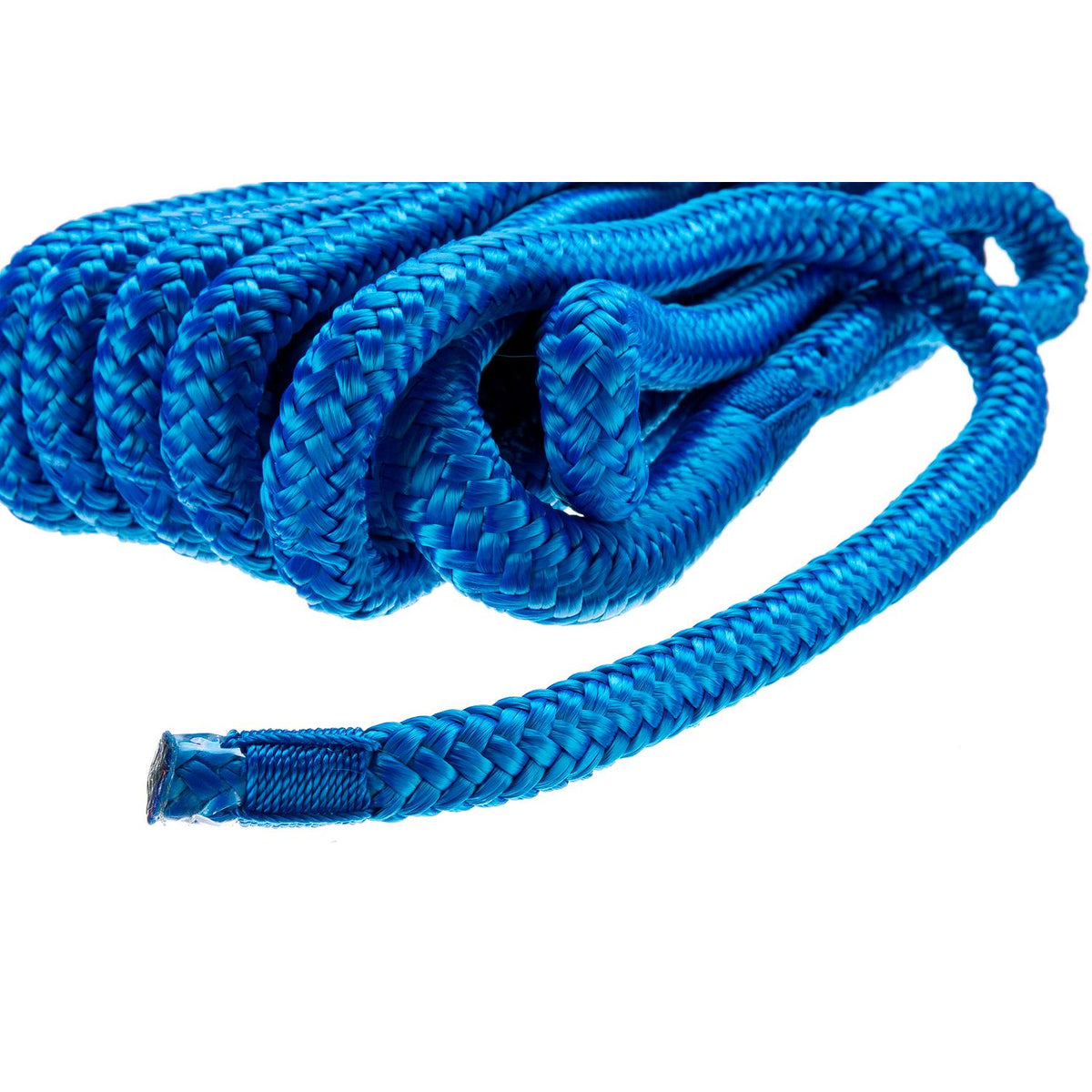 Double Braid Nylon Dock Line, Blue, 3/8in x 15ft