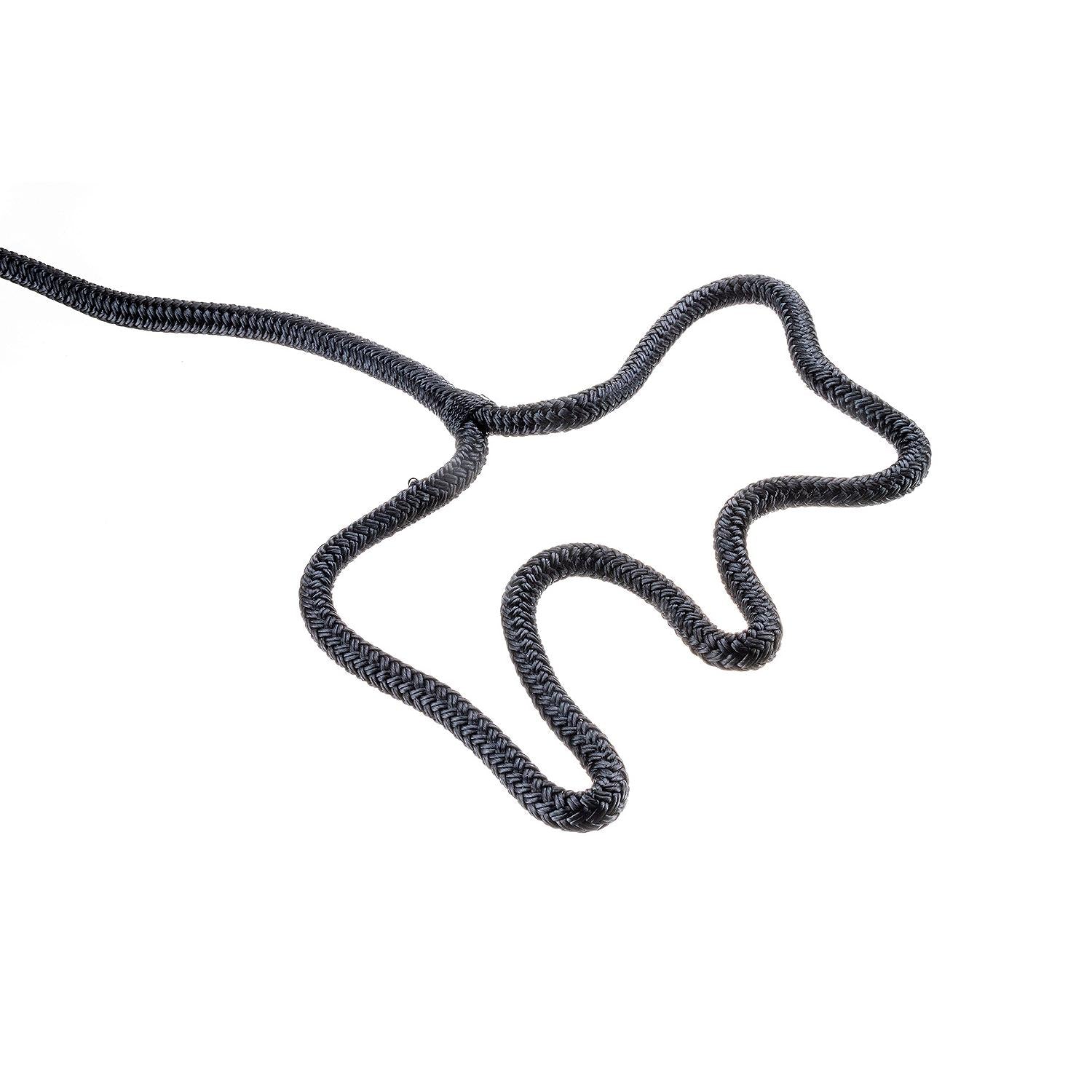 Double Braid Nylon Dock Line, Black, 3/8in x 25ft