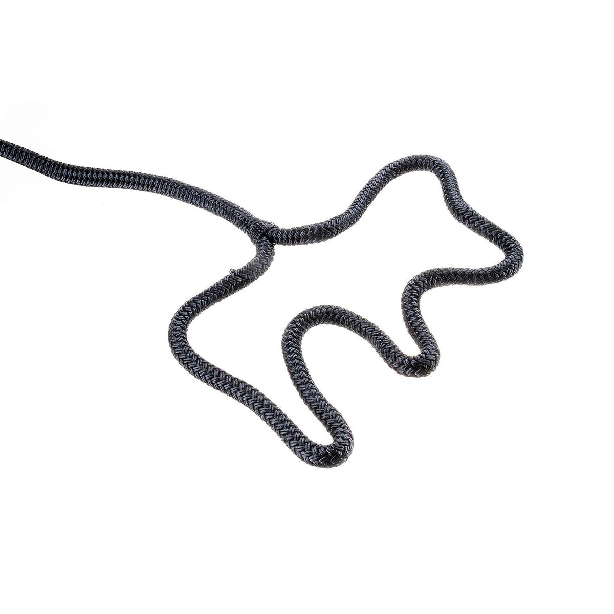 Double Braid Nylon Dock Line, Black, 3/8in x 25ft