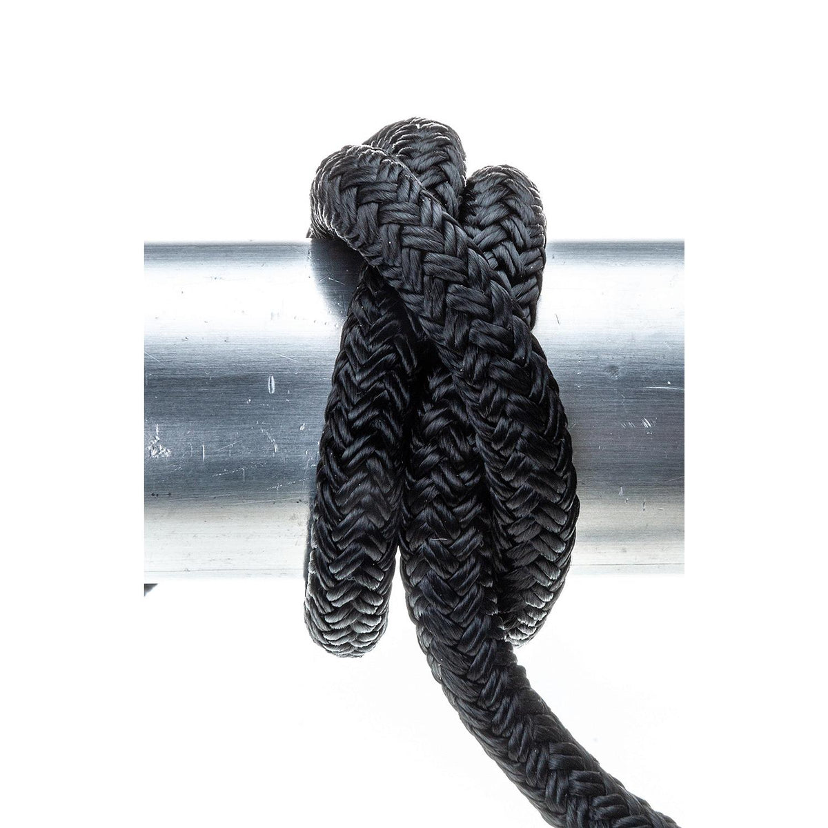 Double Braid Nylon Dock Line, Black, 3/8in x 25ft