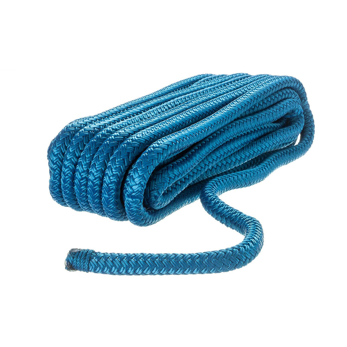 Double Braid Nylon Dock Line, Blue, 3/8in x 25ft