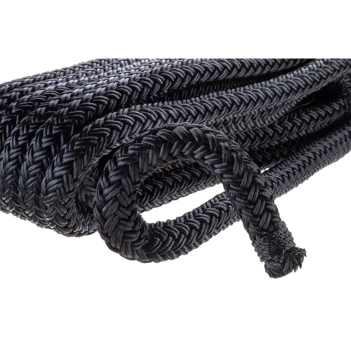 Double Braid Nylon Dock Line, Black, 1/2in x 15ft