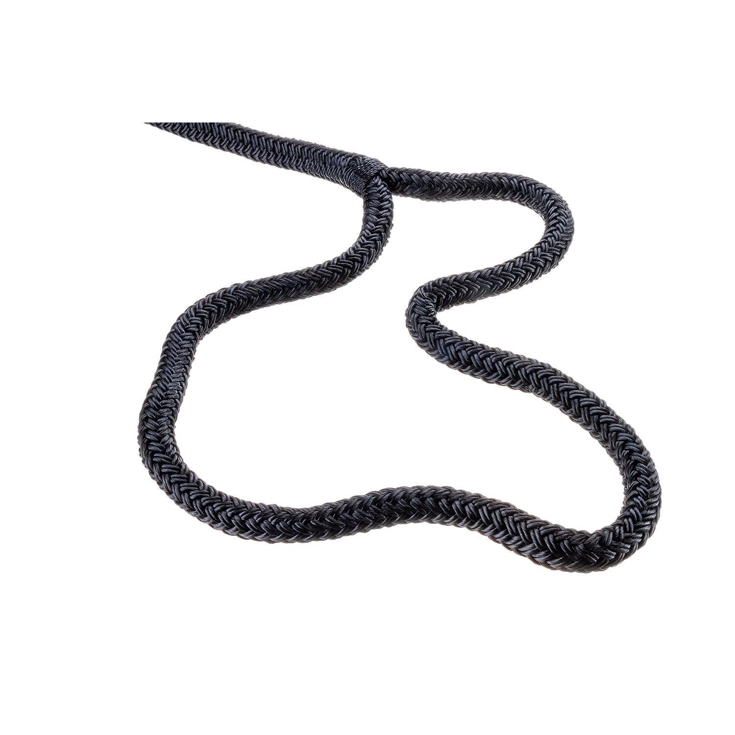 Double Braid Nylon Dock Line, Black, 1/2in x 15ft