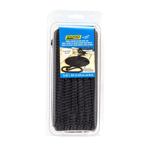 Double Braid Nylon Dock Line, Black, 1/2in x 15ft