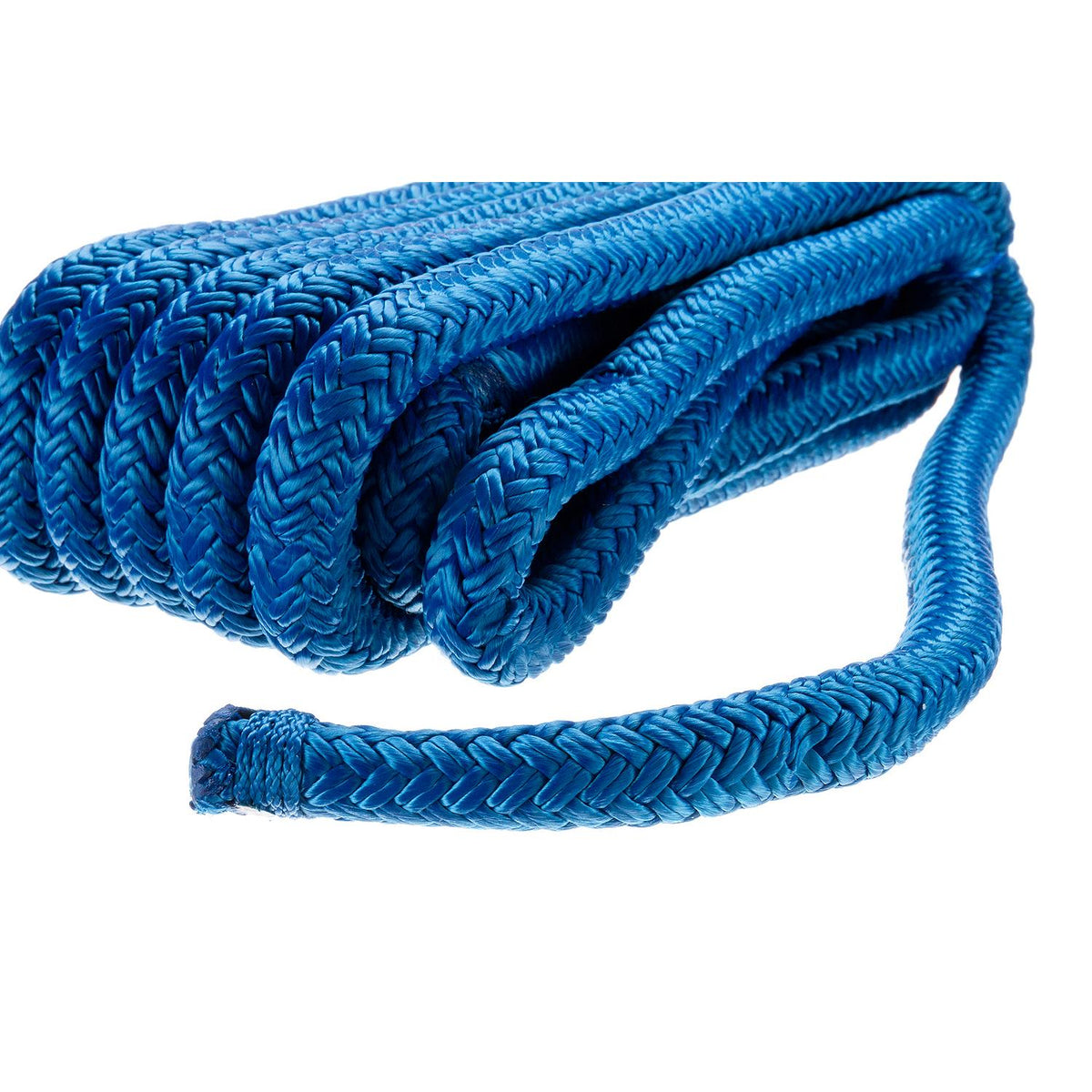 Double Braid Nylon Dock Line, Blue, 1/2in x 15ft