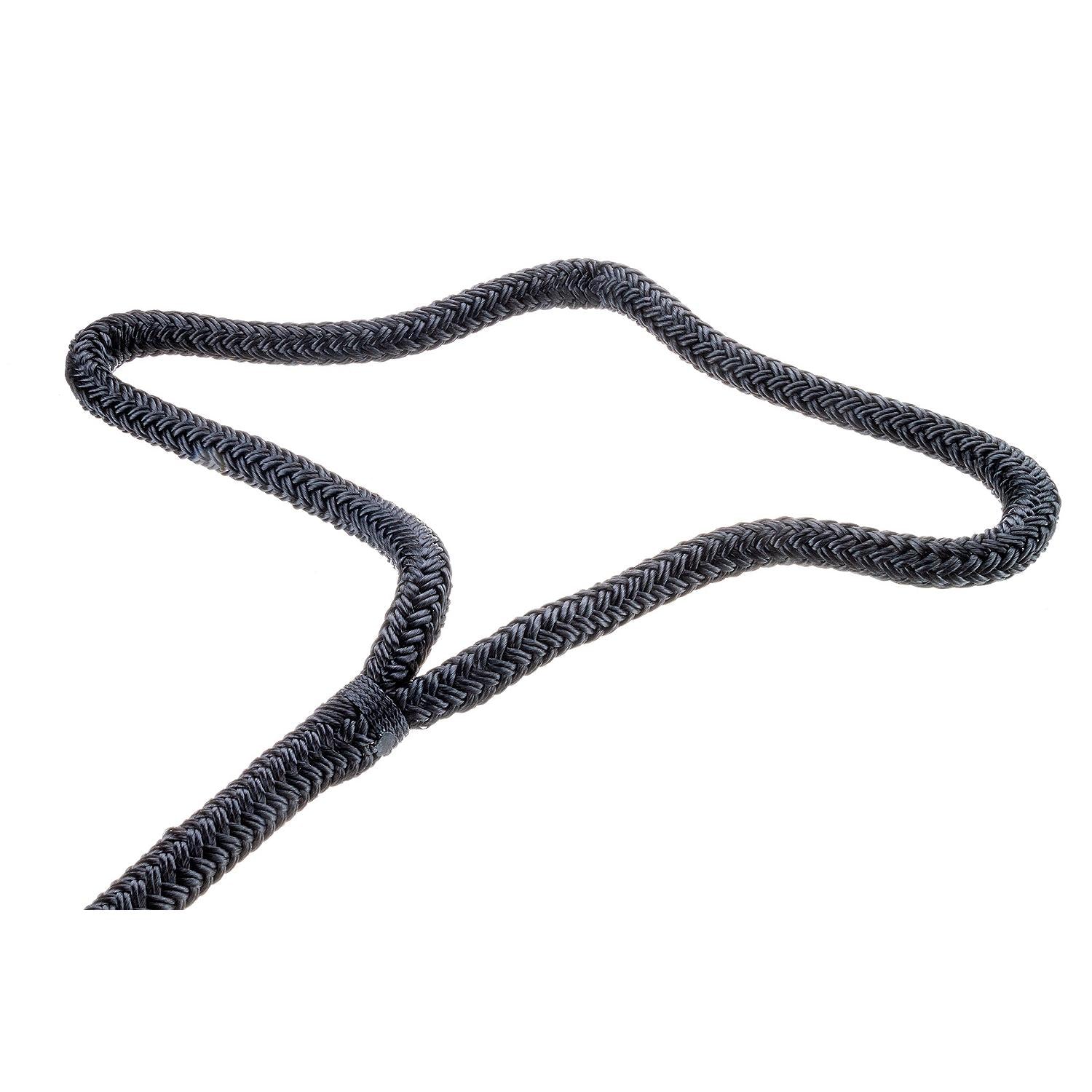 Double Braid Nylon Dock Line, Black, 1/2in x 25ft