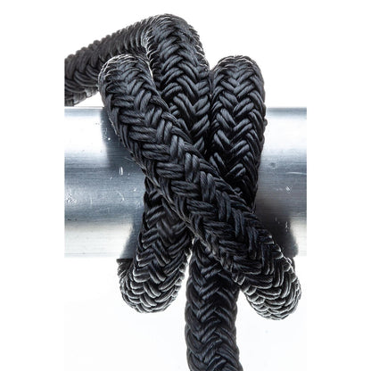 Double Braid Nylon Dock Line, Black,  1/2in x 20ft