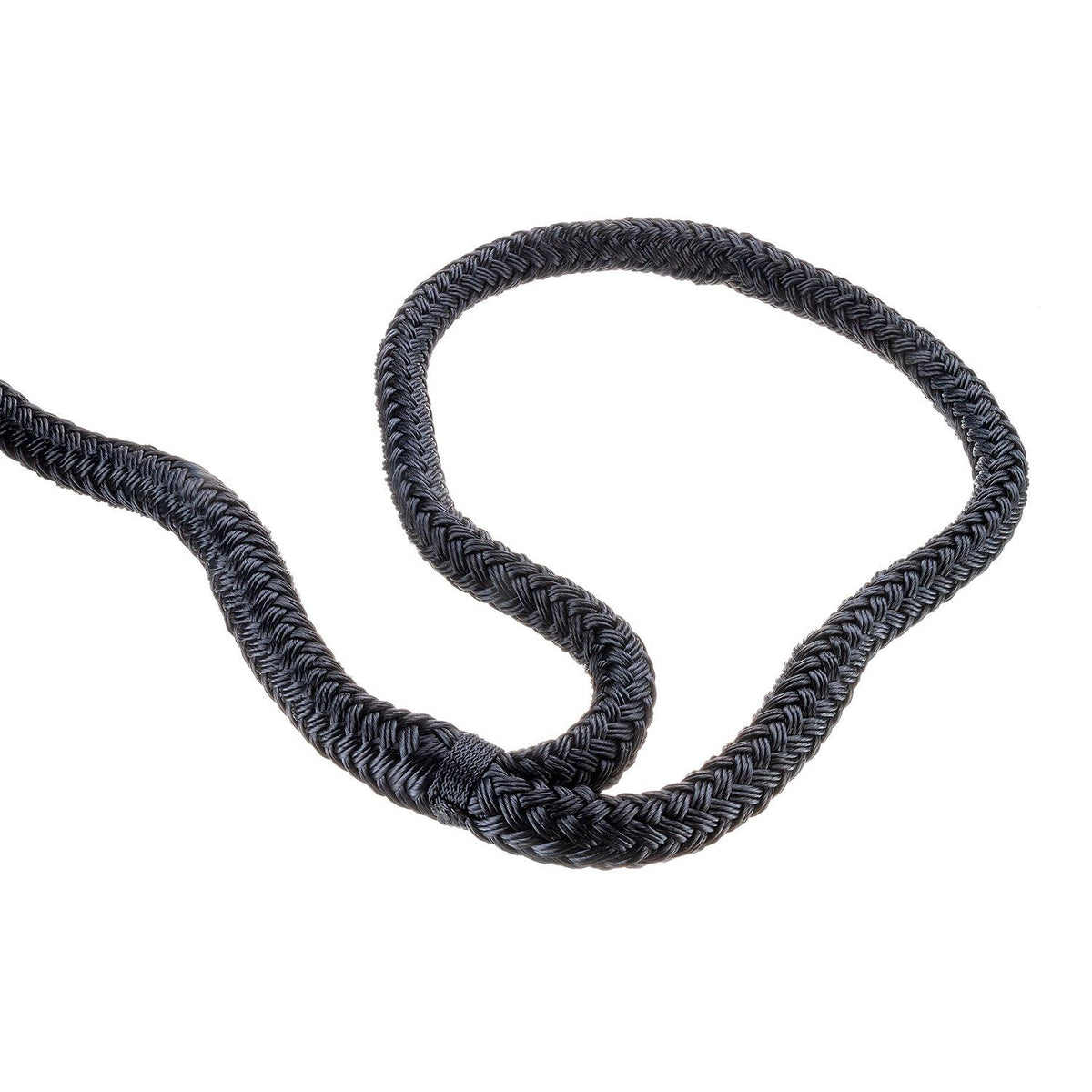 Double Braid Nylon Dock Line, Black, 5/8in x 35ft