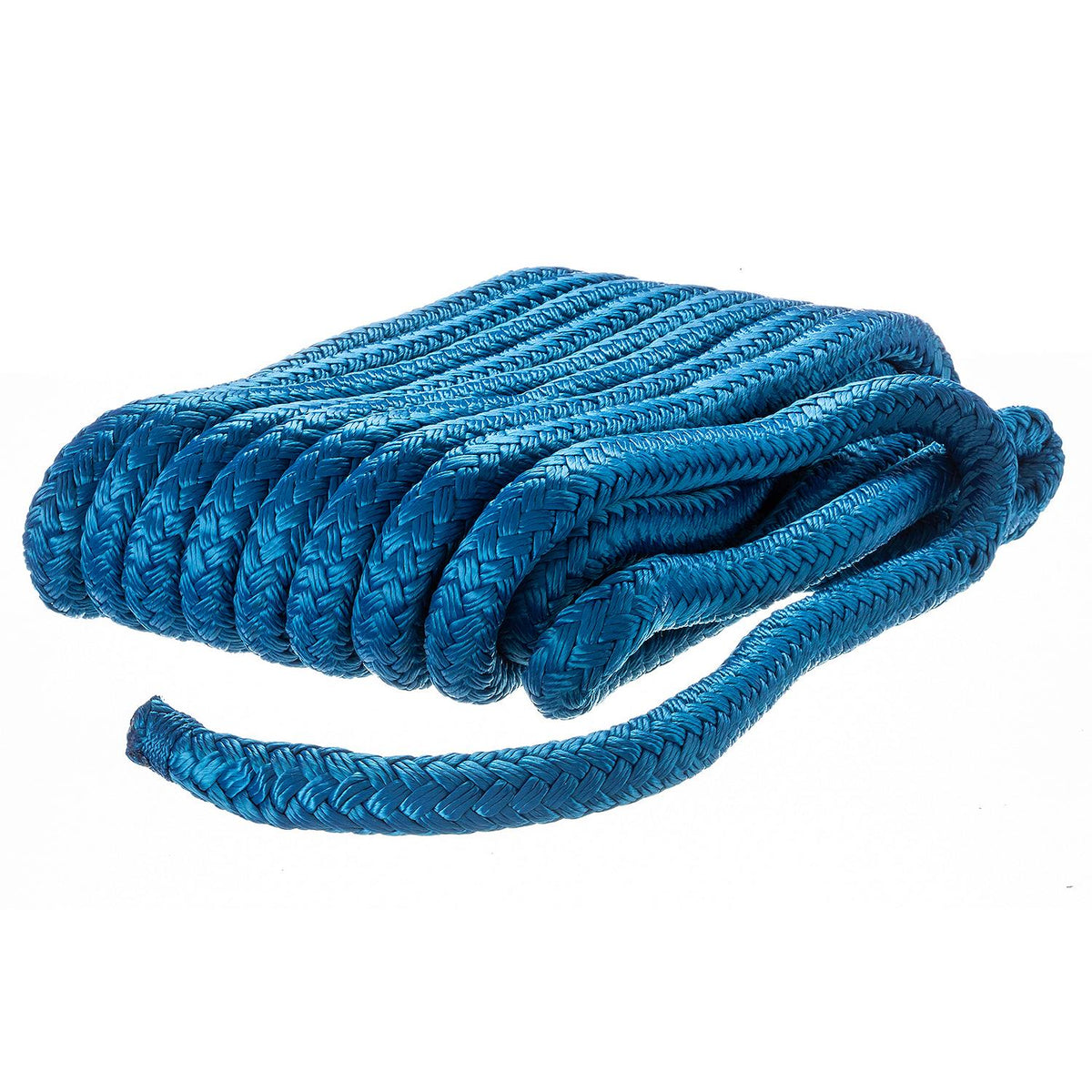Double Braid Nylon Dock Line, Blue, 5/8in x 35ft