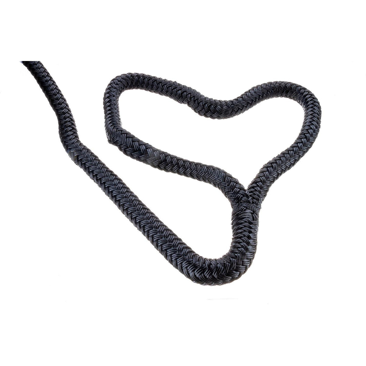 Double Braid Nylon Dock Line, Black, 5/8in x 25ft