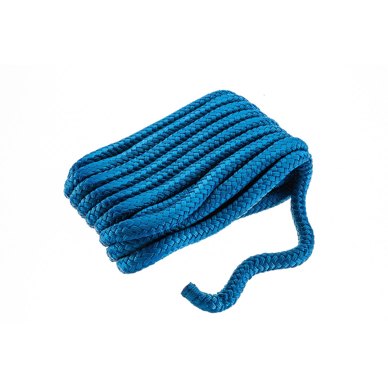 Double Braid Nylon Dock Line, Blue 5/8in x 25ft