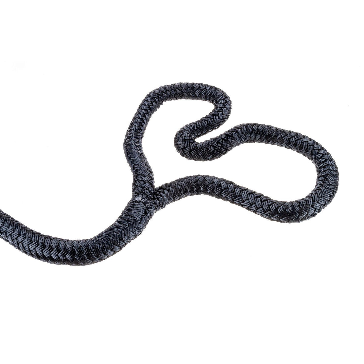 Double Braid Nylon Dock Line, Black, 5/8in x 20ft