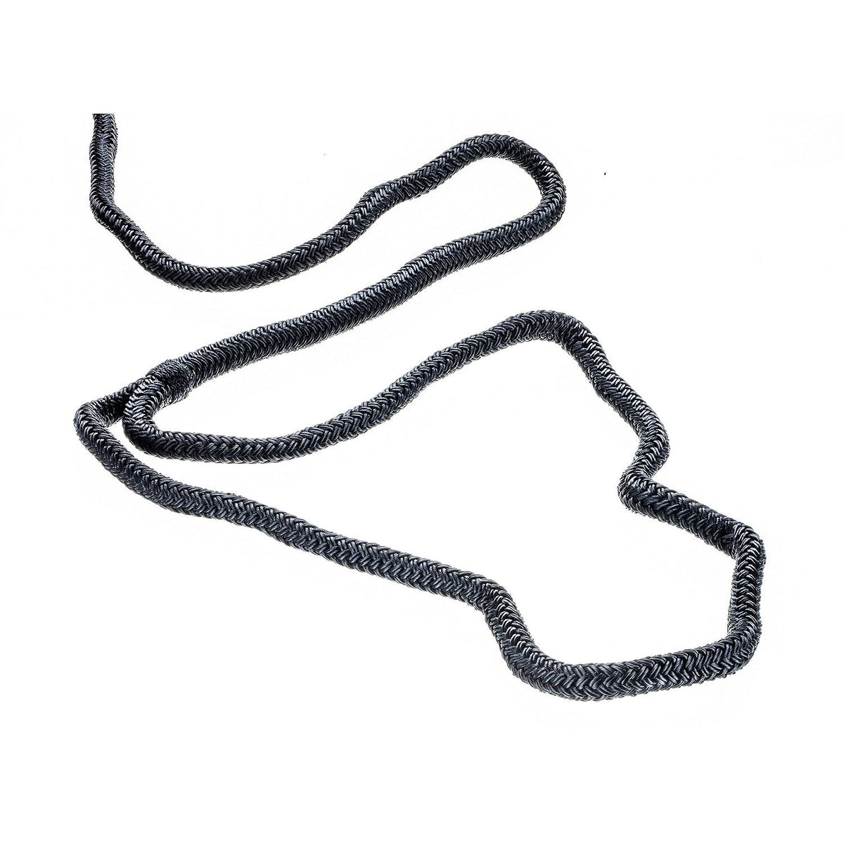 Double Braid Nylon Dock Line, Black, 3/8in x 10ft