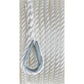 3-Strand Twisted Nylon Anchor Line, White, 3/8in x 100ft