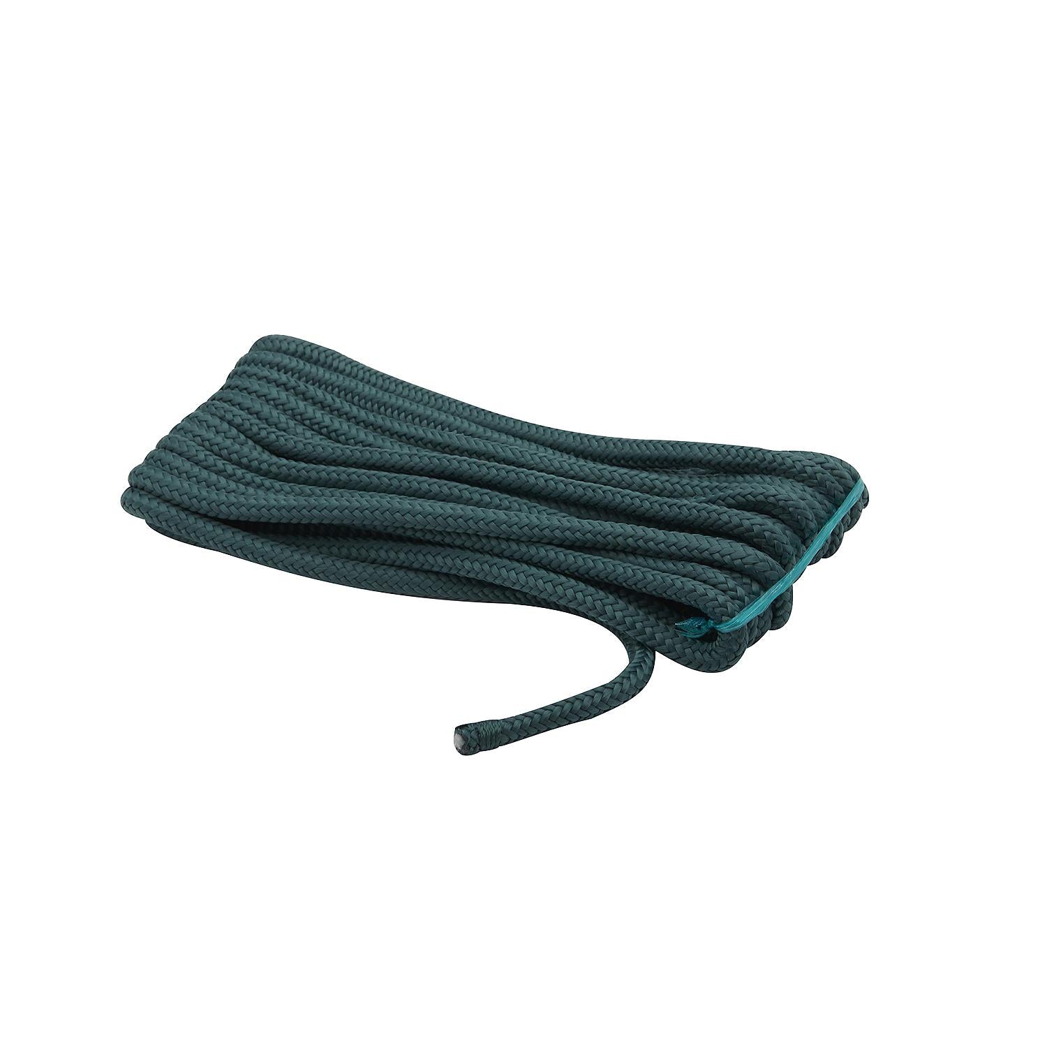 Double Braided Nylon Fender Line, Forest Green, 1/4in x 6ft, 2/PK