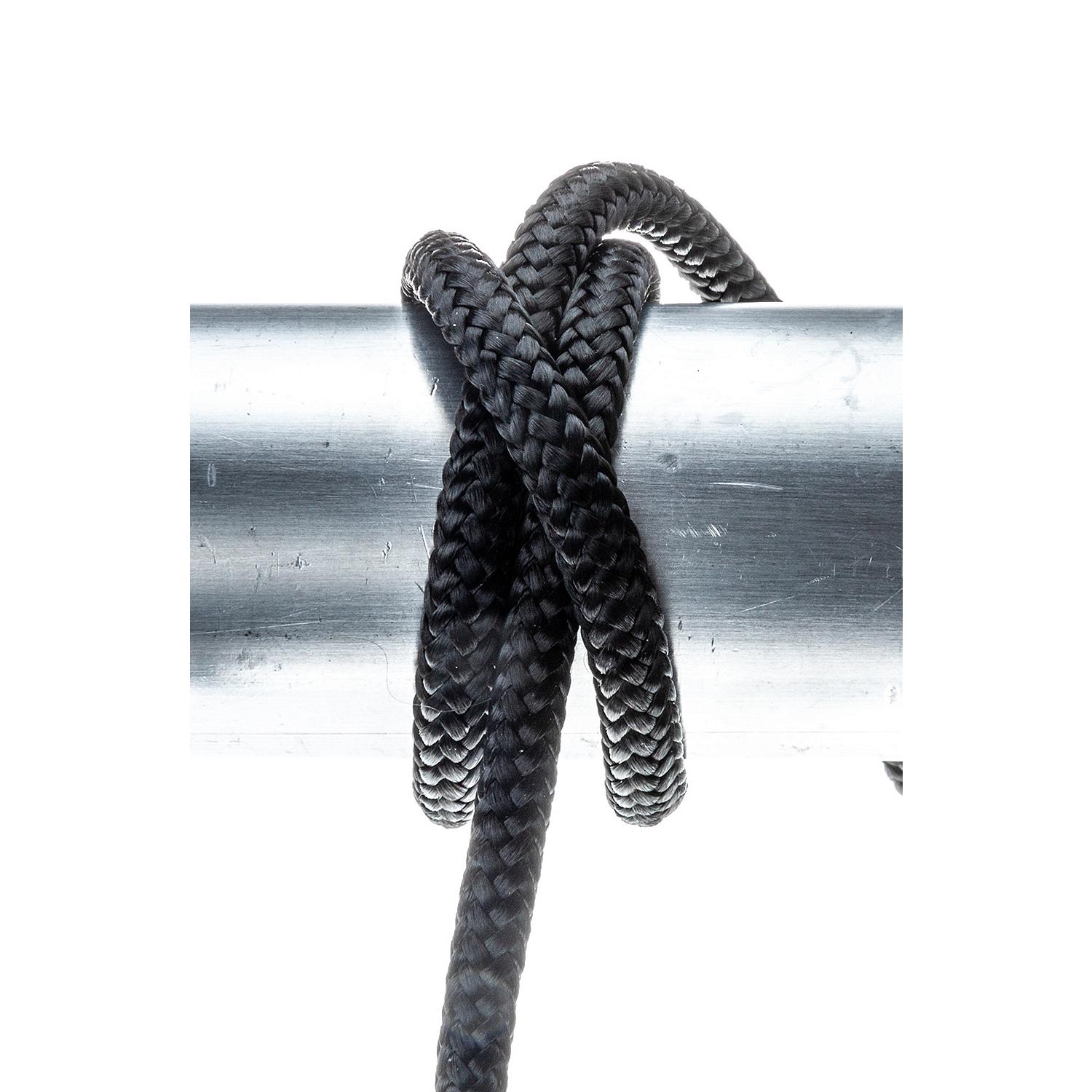 Double Braided Nylon Fender Line, Black, 1/4in x 6ft, 2/PK
