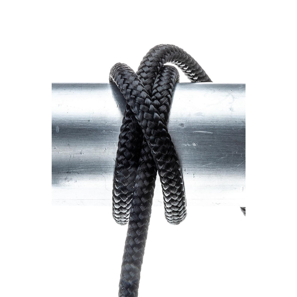 Double Braided Nylon Fender Line, Black, 1/4in x 6ft, 2/PK