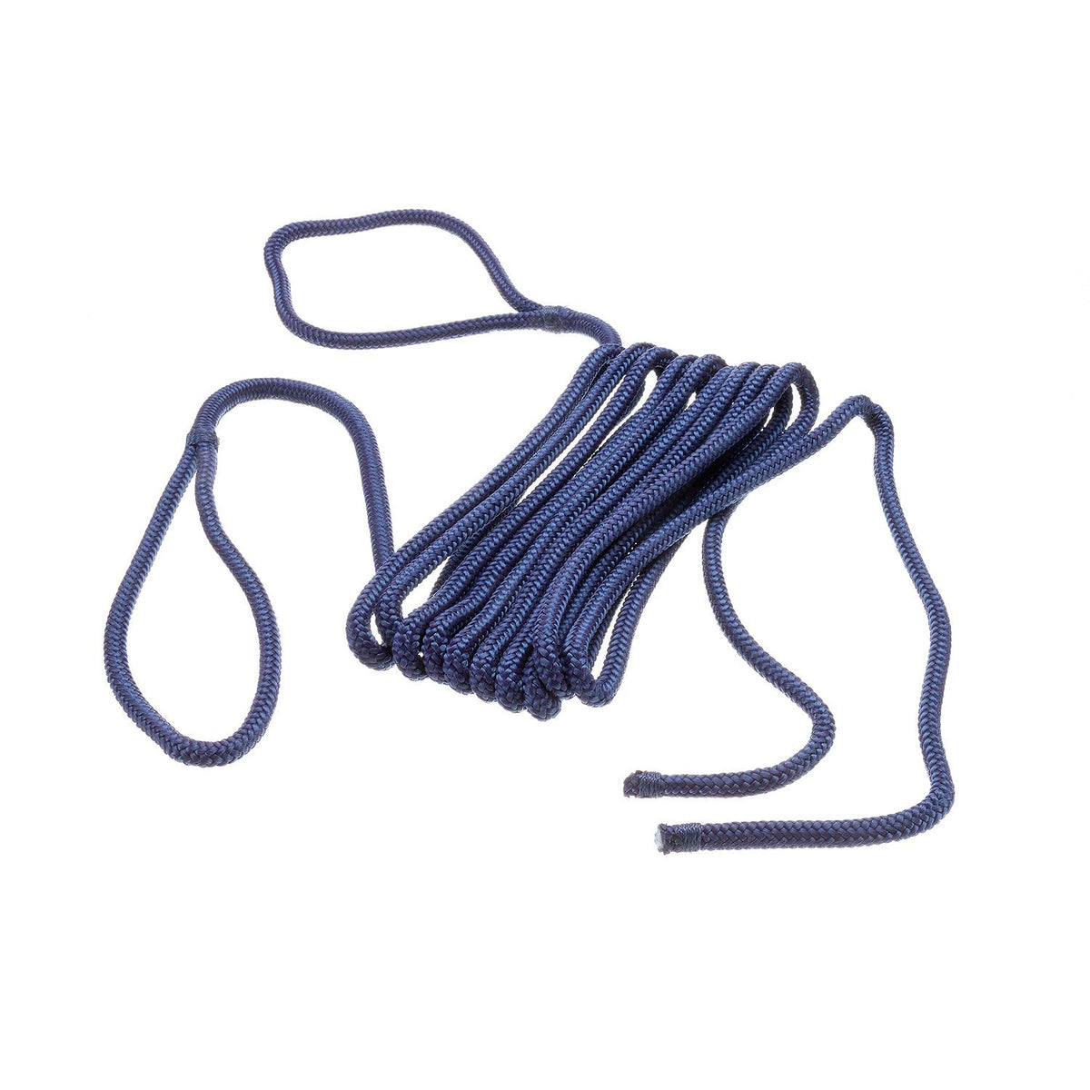 Double Braided Nylon Fender Line, Navy, 1/4in x 6ft, 2/PK