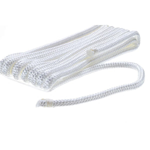 Double Braided Nylon Fender Line, White, 1/4in x 6ft, 2/PK
