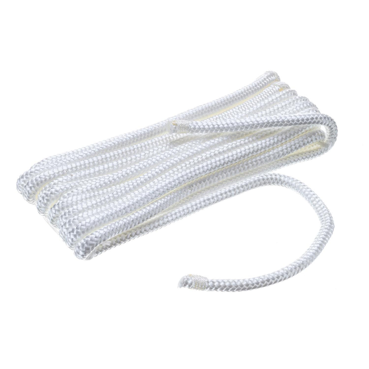 Double Braided Nylon Fender Line, White, 1/4in x 6ft, 2/PK