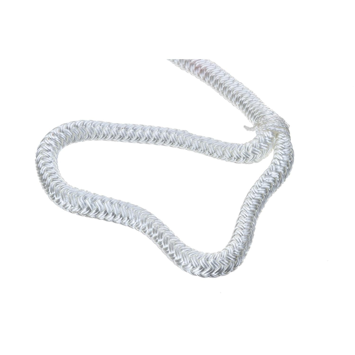 Double Braided Nylon Fender Line, White, 3/8in x 6ft, 2/PK