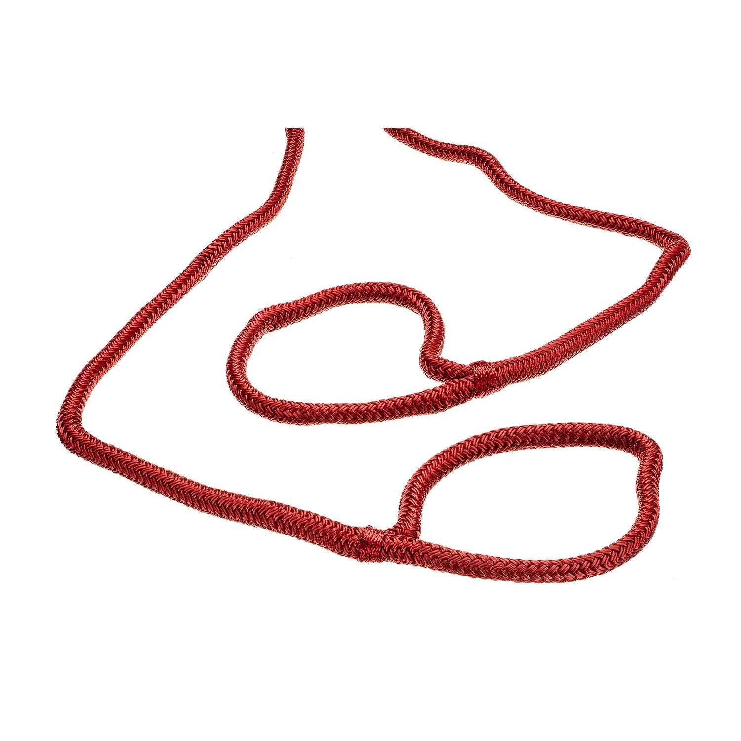 Double Braided Nylon Fender Line, Red, 3/8in x 6ft, 2/PK