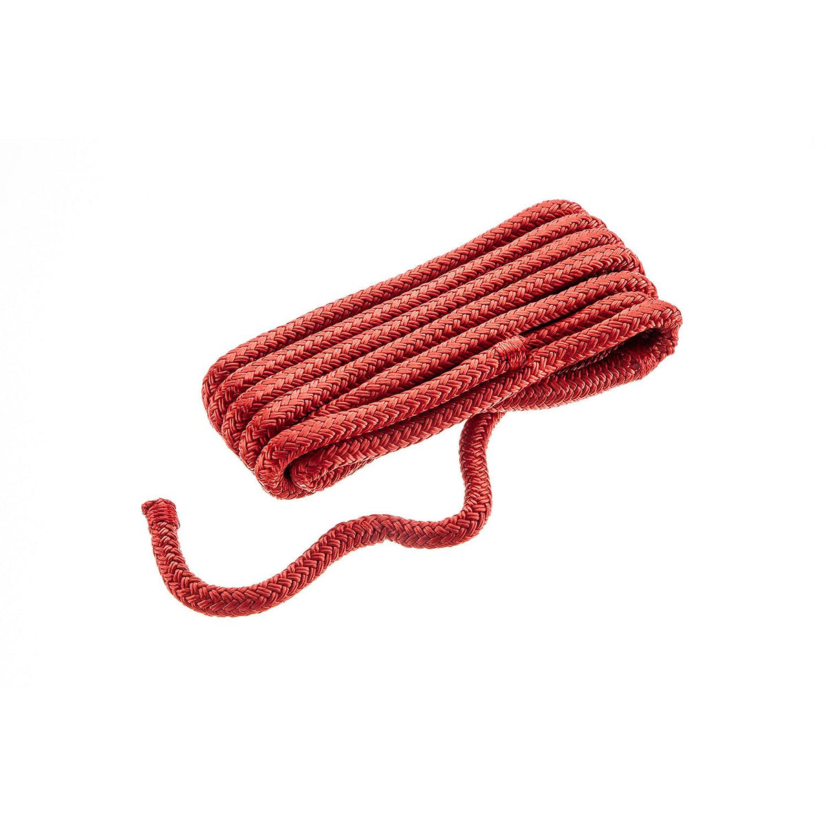 Double Braided Nylon Fender Line, Red, 3/8in x 6ft, 2/PK