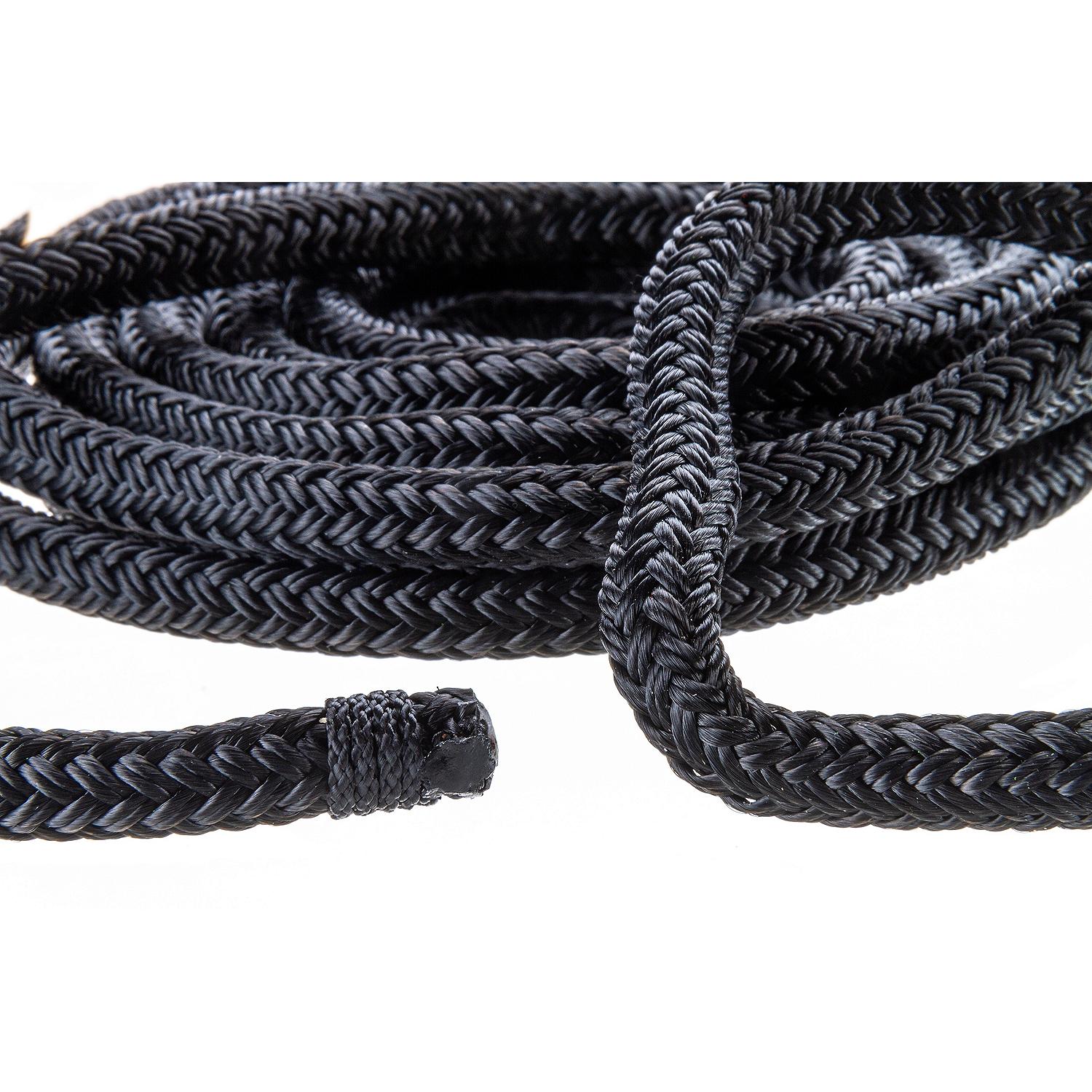 Double Braided Nylon Fender Line, Black,  3/8in x 6ft, 2/PK