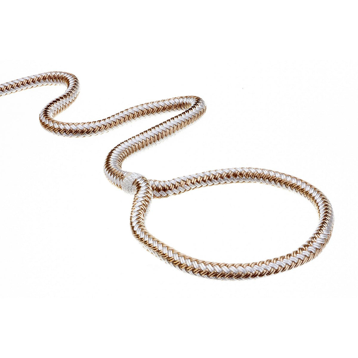 Double Braided Nylon Fender Line 3/8in x 6ft, Gold/White, 2/PK