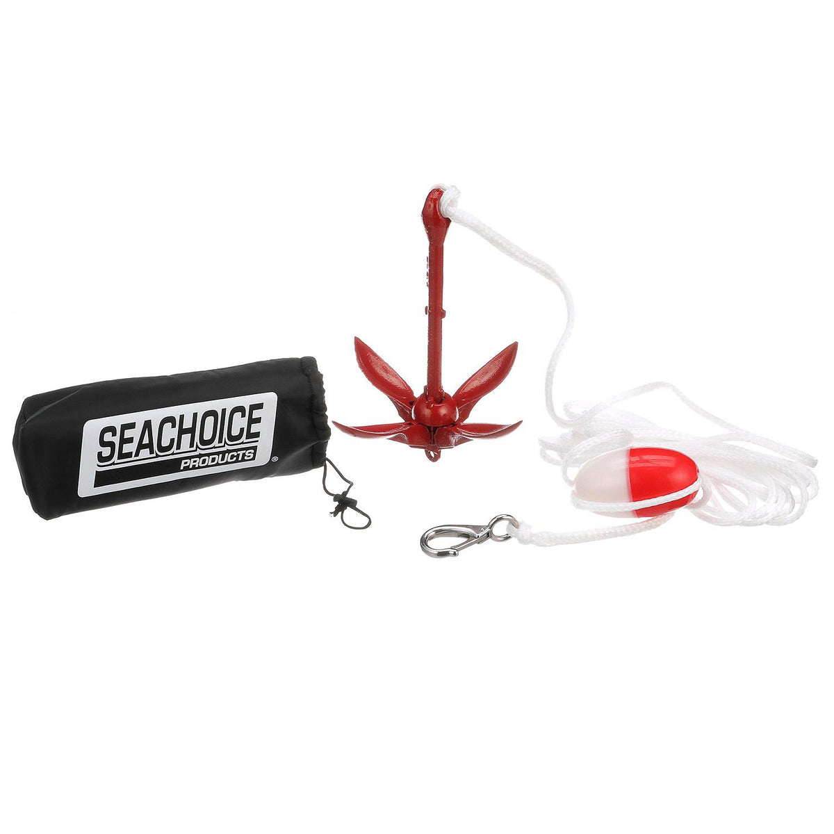 Folding Grapnel Anchor Kit w/ 3.5lb Anchor & 25ft Anchor Line, Steel