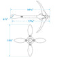 Galvanized Folding Grapnel Anchor, 9 lbs