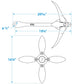 Galvanized Folding Grapnel Anchor, 13 lbs
