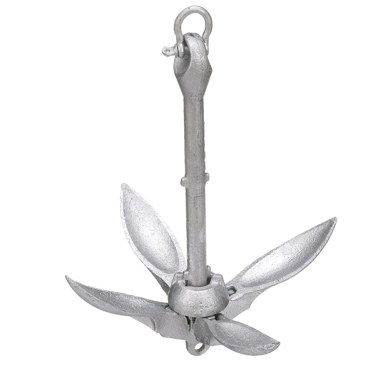 Folding Grapnel Anchor, Galvanized, 1-1/2 lb