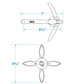 Folding Grapnel Anchor, Galvanized, 1-1/2 lb