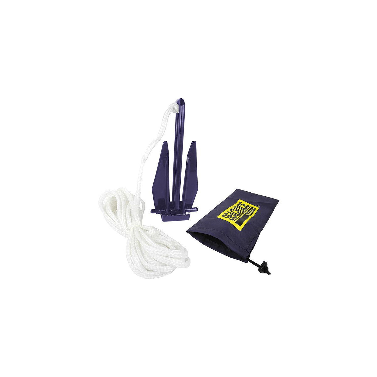 PWC Fluke Anchor Kit, Vinyl Coated Anchor, 25ft Anchor Line & Storage Bag