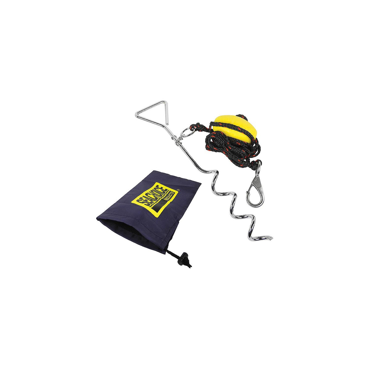 PWC Screw Anchor System w/ 10ft. Anchor Line, Float, Clip & Storage Bag