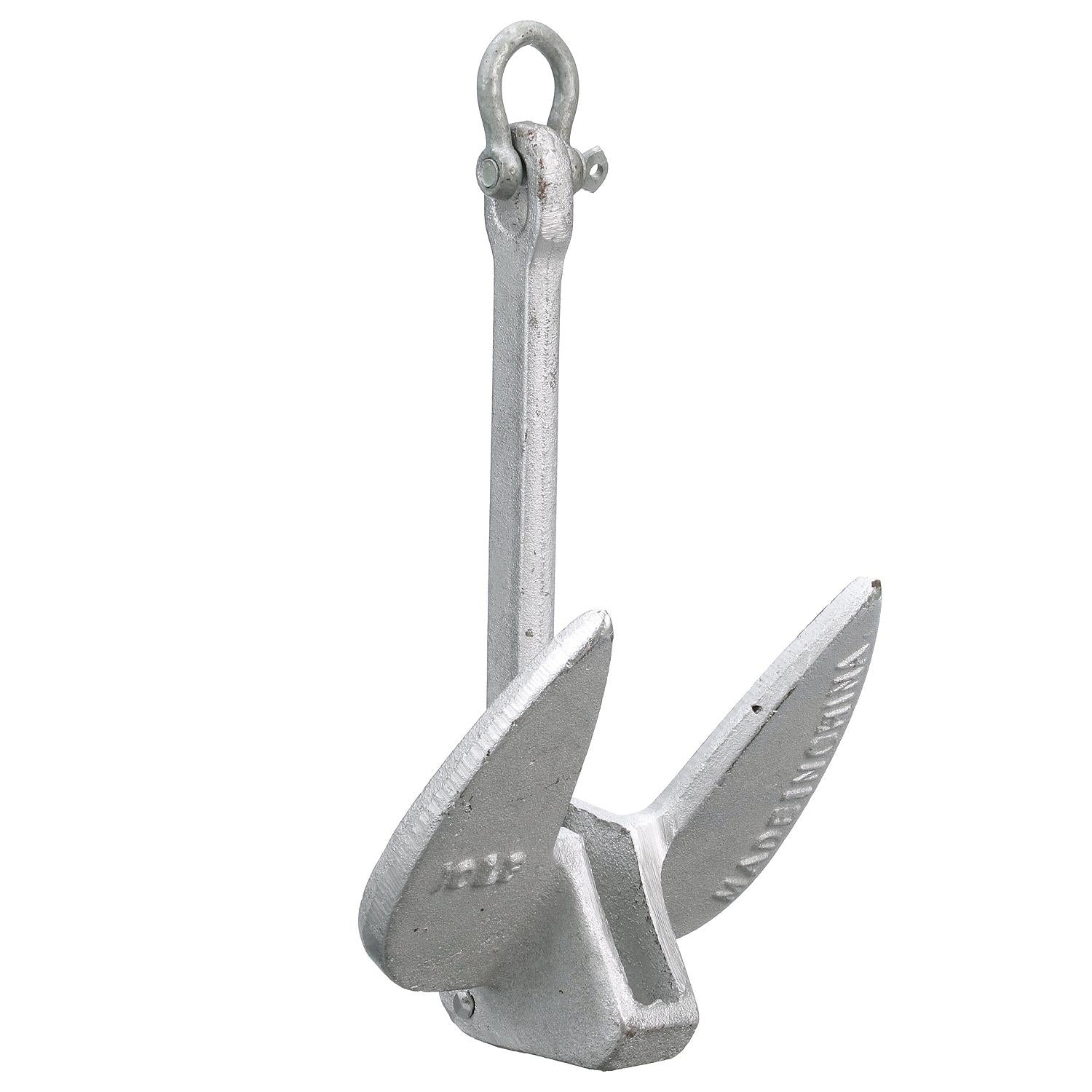 Navy Anchor, Double Dipped Painted Aluminum, 10 lbs