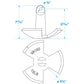 Black Vinyl Coated River Anchor, 15 lbs