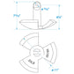 Black Vinyl Coated River Anchor, 20 lbs