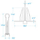 Slip Ring Utility Anchor, Galvanized, 13E