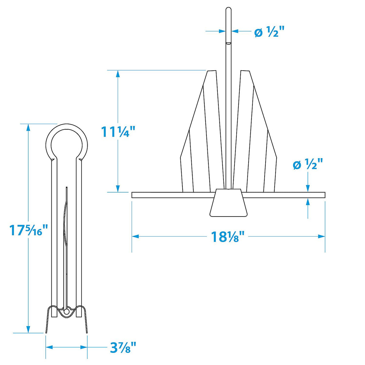 Slip Ring Utility Anchor, Galvanized, 13E