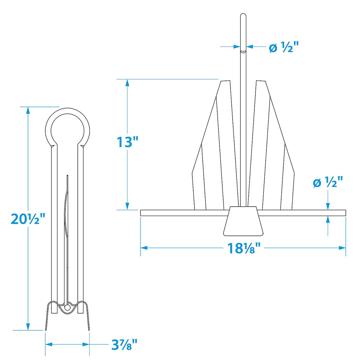 Slip Ring Utility Anchor, Galvanized, 15E