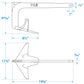 Claw Anchor, Hot Dipped Galvanized, 11 lbs