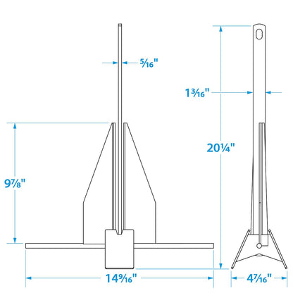 Deluxe Galavanized Anchor, Size 4S