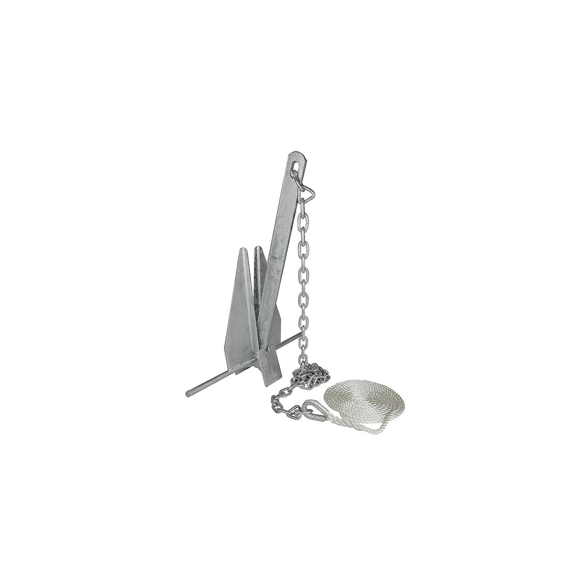 Deluxe Galvanized Anchor Kit, w/ Chain, Shackles & Anchor Line