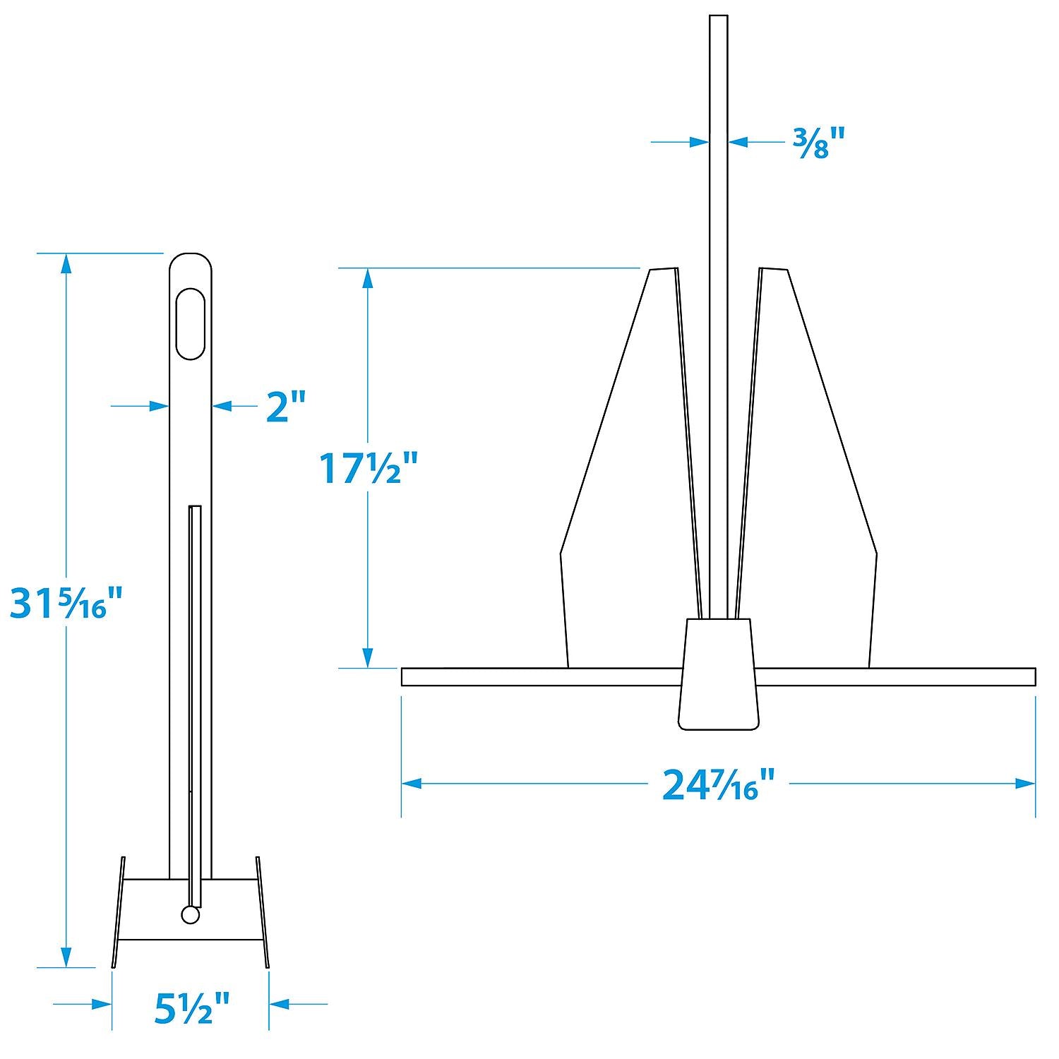 Deluxe Galavanized Anchor, Size 18S