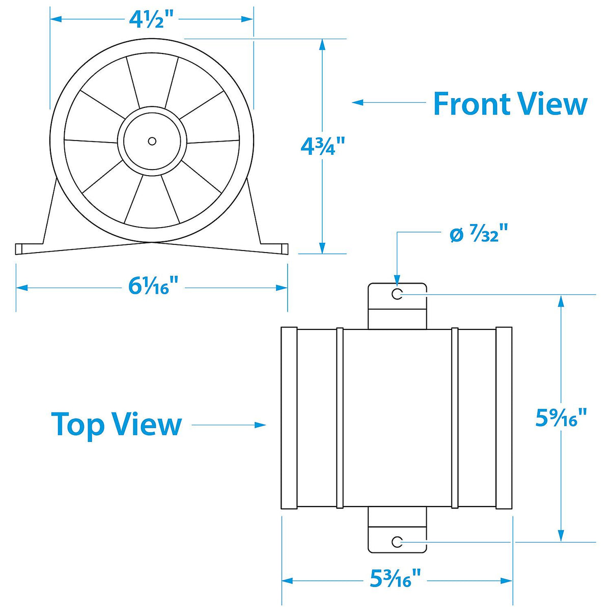 In-Line Bilge Blower, 4in