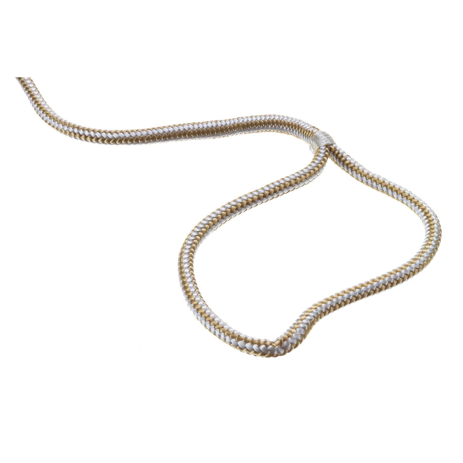 Double Braided Nylon Fender Line, Gold/ White, 1/4in x 6ft, 2/PK